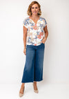 White Stuff Floral Print T-Shirt, White Multi