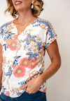 White Stuff Floral Print T-Shirt, White Multi