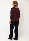 White Stuff Textured Knitted Jumper, Wine Multi