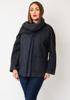 White Stuff Frankie Scarf Detail Coat, Navy