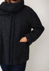 White Stuff Frankie Scarf Detail Coat, Navy