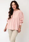 White Stuff Rachel Textured Smock Top, Pink