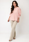 White Stuff Rachel Textured Smock Top, Pink