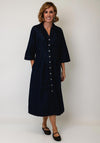 White Stuff Luna Denim Pleated Dress, Dark Blue