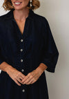 White Stuff Luna Denim Pleated Dress, Dark Blue