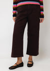 White Stuff Tia Cropped Wide Leg Jeans, Brown