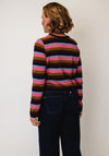 White Stuff Clara Cotton Striped Long Sleeve Top, Navy Multi