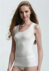 White Swan Sleeveless Thermal Brushed Cotton Vest, Ivory