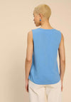 White Stuff Laila Cotton Vest, Mid Blue