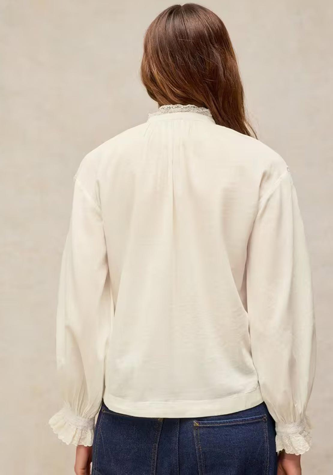 White Stuff Lily Embroidered Blouse, Pale Ivory