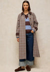 White Stuff Emmeline Check Coat, Brown