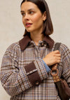 White Stuff Emmeline Check Coat, Brown