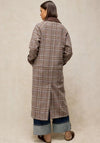 White Stuff Emmeline Check Coat, Brown