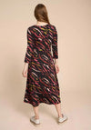 White Stuff Madeline Jersey Print Midi Dress, Black Multi