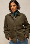 White Stuff Carrie Cord Jacket, Khaki Green