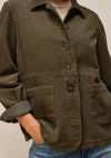 White Stuff Carrie Cord Jacket, Khaki Green