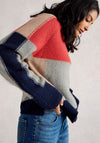 White Stuff Mary Colour Block Roll Neck Jumper, Multi