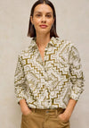 White Stuff Libby Cotton Abstract Print Blouse, Ivory Multi