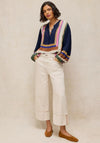 White Stuff Lana Printed Blouse, Navy