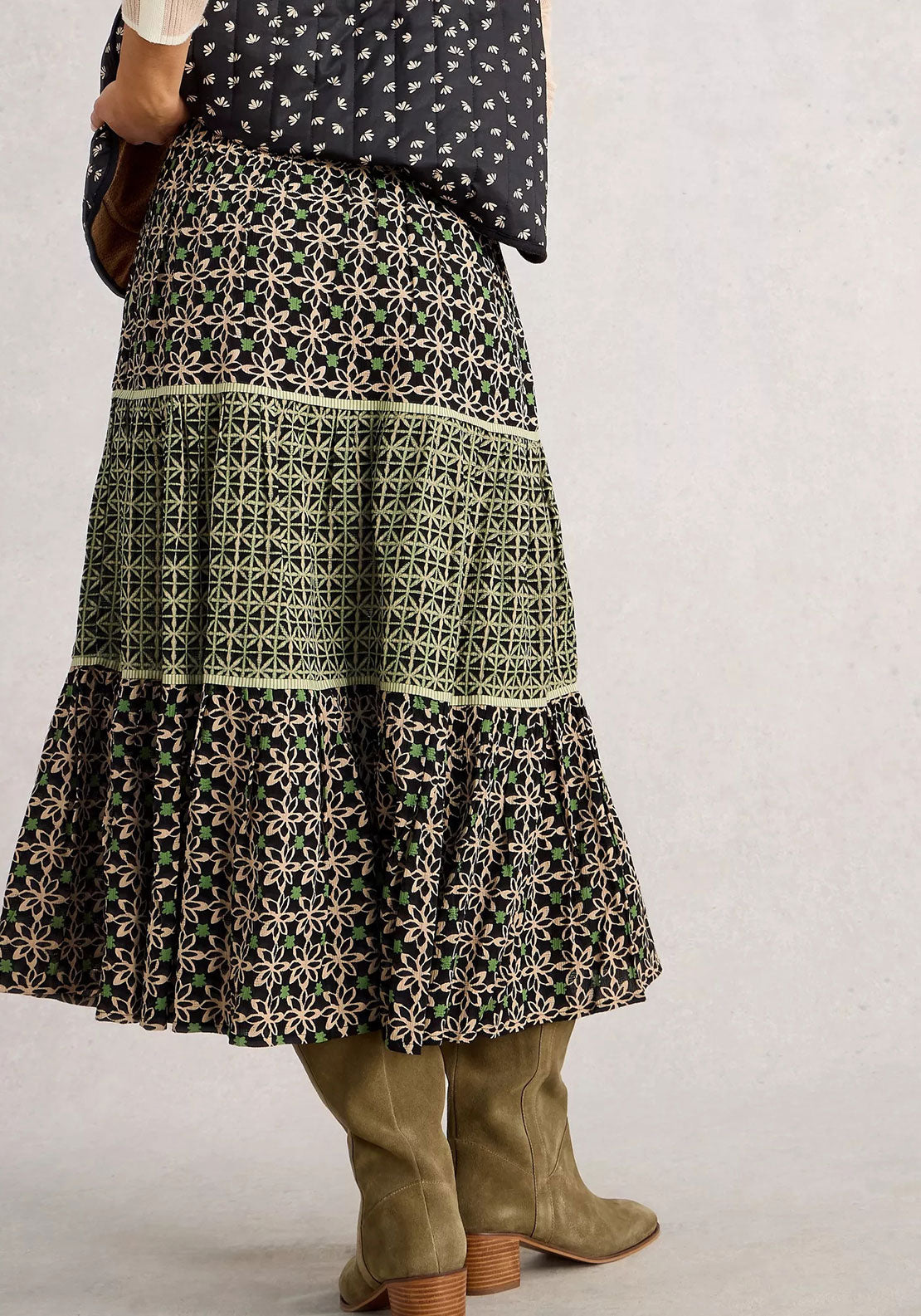 Mabel Mixed Print Skirt
