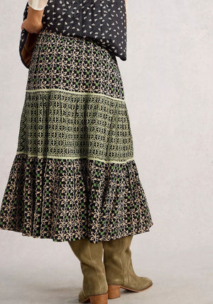 Mabel Mixed Print Skirt