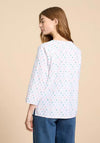White Stuff Rae Organic Print Top, Ivory Multi