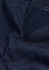 White Stuff Kiera Broderie Jersey Maxi Shirt Dress, Dark Navy