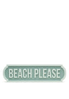 Widdop Bingham Beach Please Sign, Sky Blue