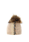 Willi Anorida Gemstone Pom Pom Hat, Beige