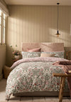 William Morris Rose Brick Sateen Duvet Cover Set, Pink & Green