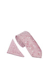 William Turner Satin Floral Print Tie & Pocket Square, Pink