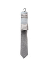 William Turner Tweed Mige Tie & Pocket Square, Light Grey