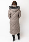 Danwear Windfield Quilted Hooded Long Coat, Grey