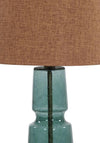 Fern Cottage Brass and Glass Table Lamp, Blue and Orange