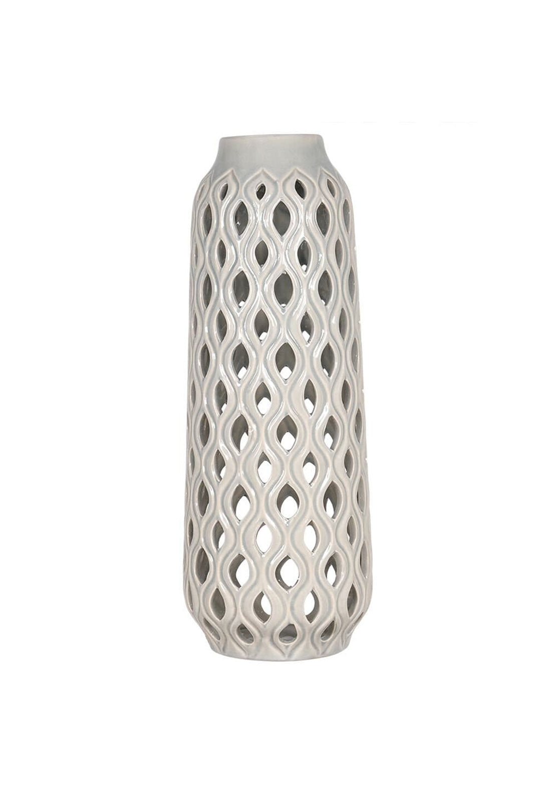 Fern Cottage Large Tall Vase, Off White