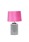 Fern Cottage Monochrome Table Lamp, Pink