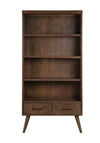 Fern Cottage Havana Two Drawer Bookcase, Brown