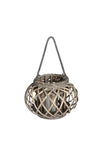 Fern Cottage Interiors Bamboo Hanging Candle Holding Lantern, Beige