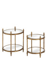 Fern Cottage Round Gold Table, Set of 2