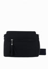 Zen Collection Pebbled Crossbody Bag, Black