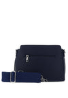 Zen Collection Pebbled Crossbody Bag, Navy