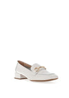 Wonders Oder Patent Leather Block Heel Loafers, White