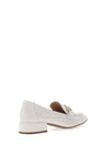 Wonders Oder Patent Leather Block Heel Loafers, White