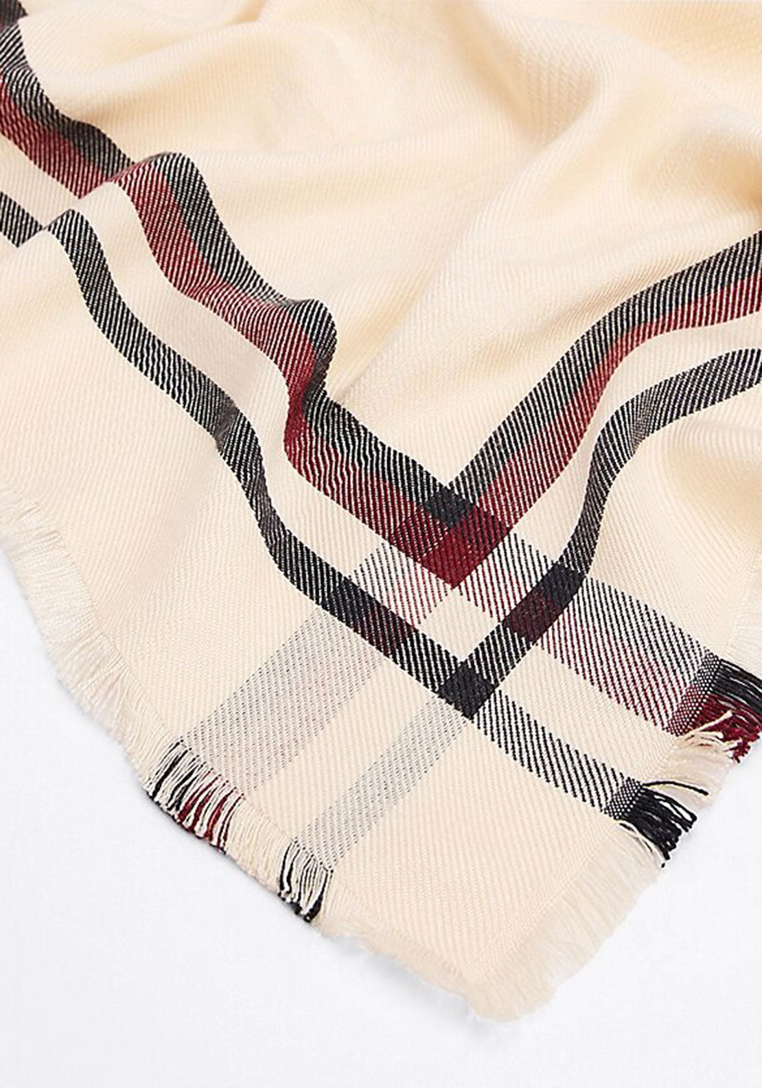 Tommy Hilfiger Check Print Scarf, Cream