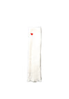 Serafina Collection Heart Print Ribbed Leg Warmers, Cream