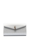 Zen Collection Glittered Envelope Clutch Bag, Silver