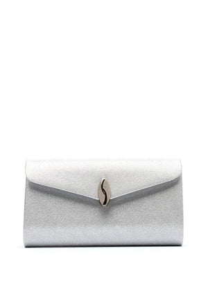 Zen Collection Glittered Envelope Clutch Bag, Silver