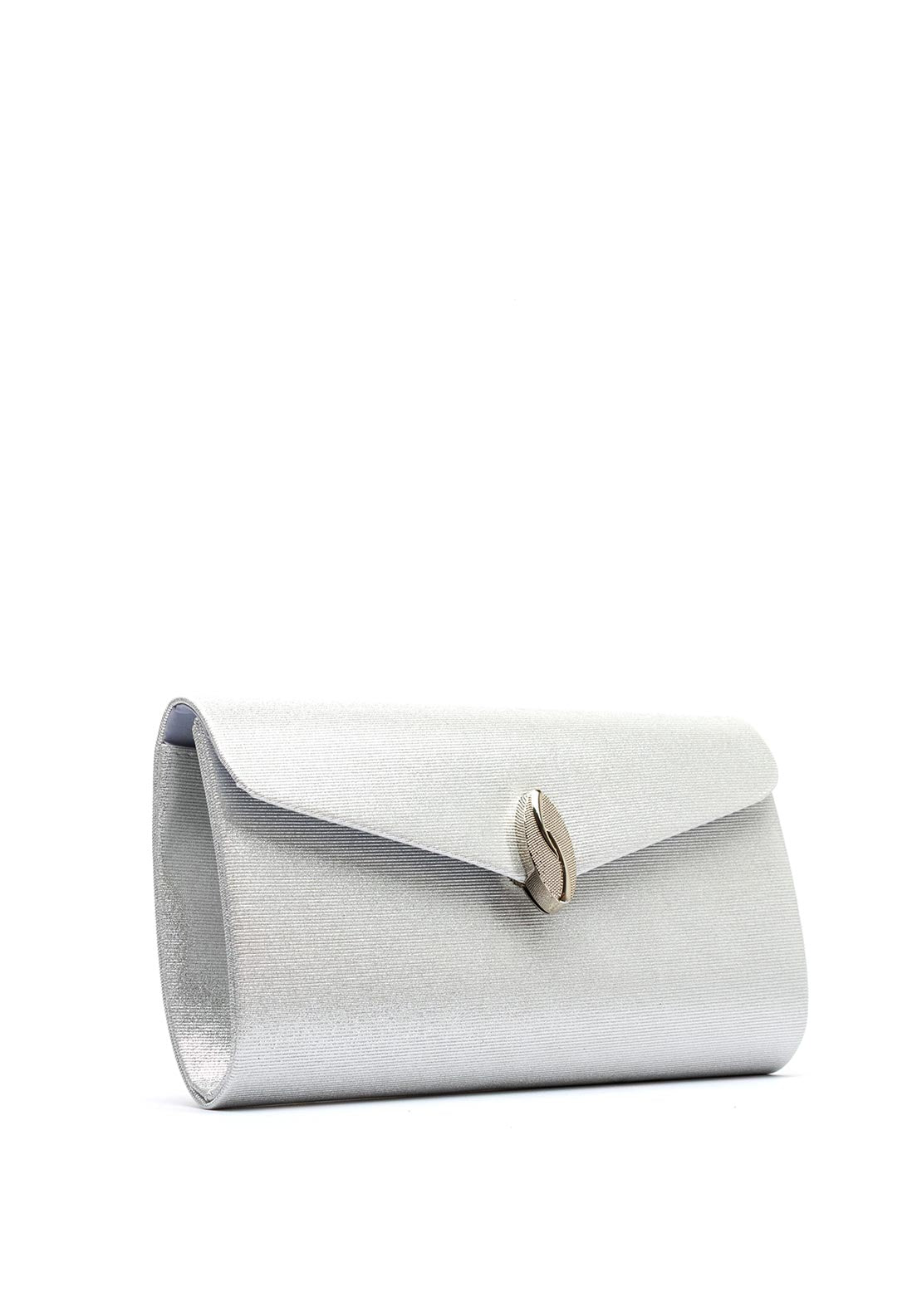 Zen Collection Glittered Envelope Clutch Bag, Silver