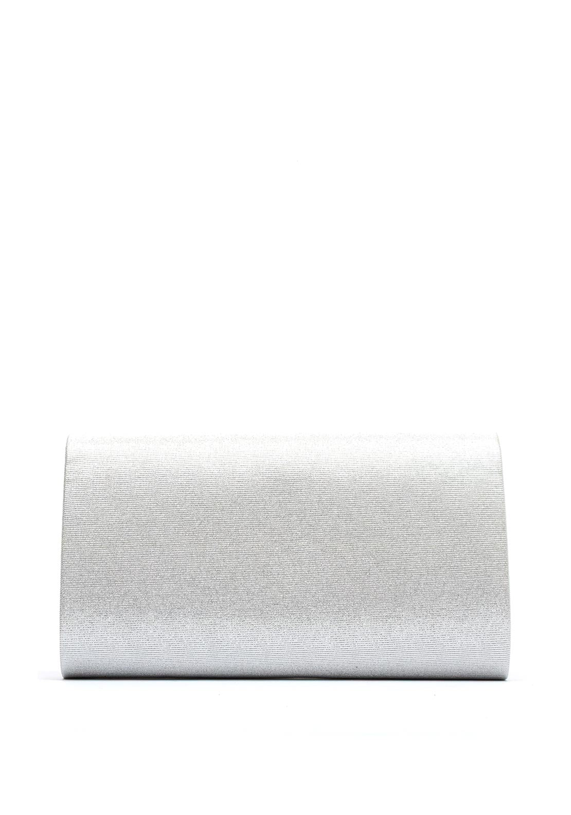 Zen Collection Glittered Envelope Clutch Bag, Silver