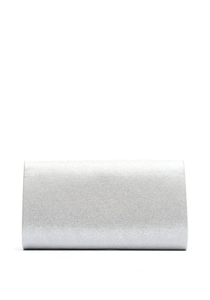 Zen Collection Glittered Envelope Clutch Bag, Silver